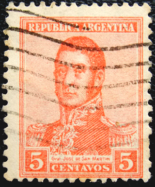 Аргентина 1917 год . Хосе Франсиско де Сан-Мартин (1778-1850)